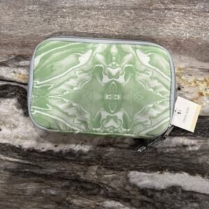 Green Marble Design Tech Case with Mesh compartments inside!.* NWT*
